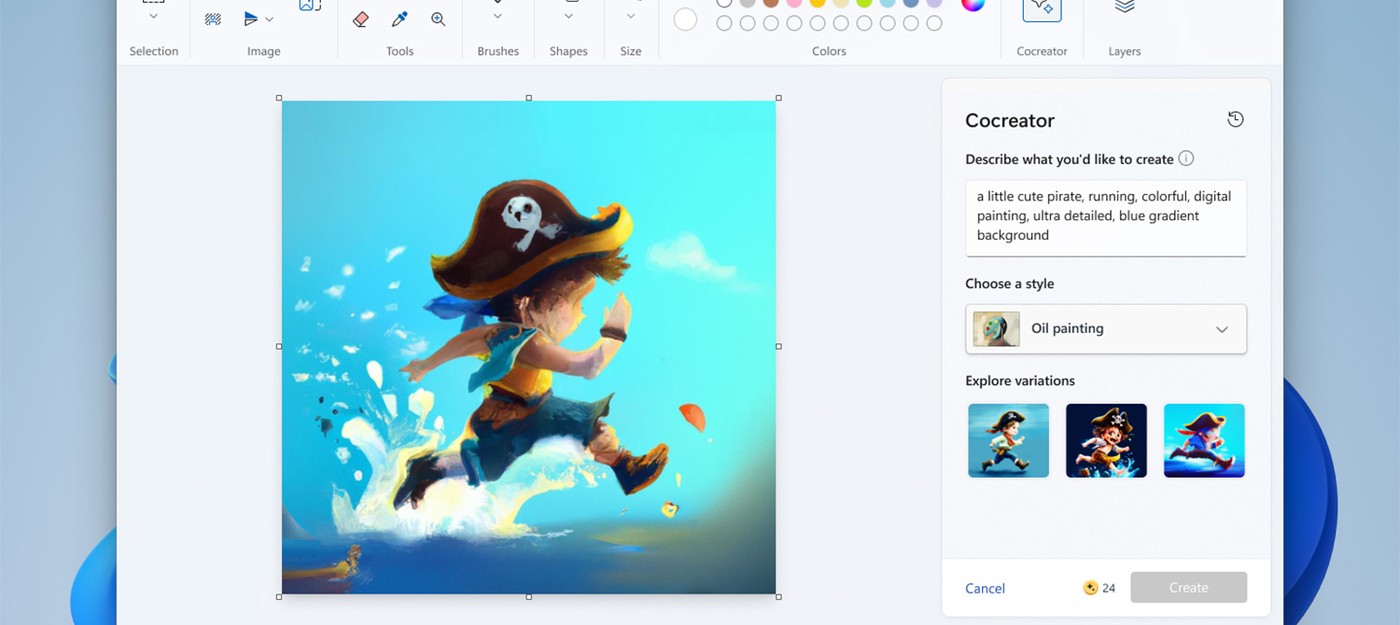 Paint Cocreator — is a new way to generate AI-images in Windows 11